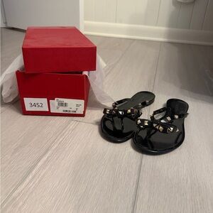 Valentino Black Jelly Rockstud Size 40